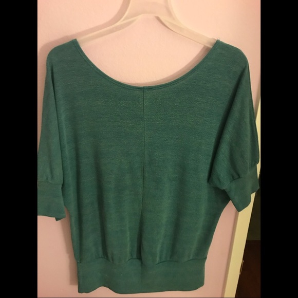 Forest Green Off-The-Shoulder Sweater! - Picture 2 of 2